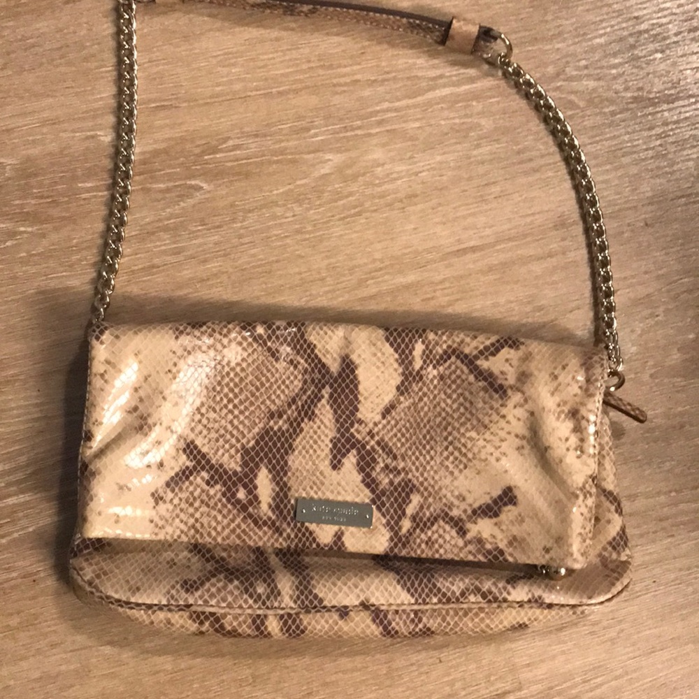 kate spade gorgeous Snake skin clutch